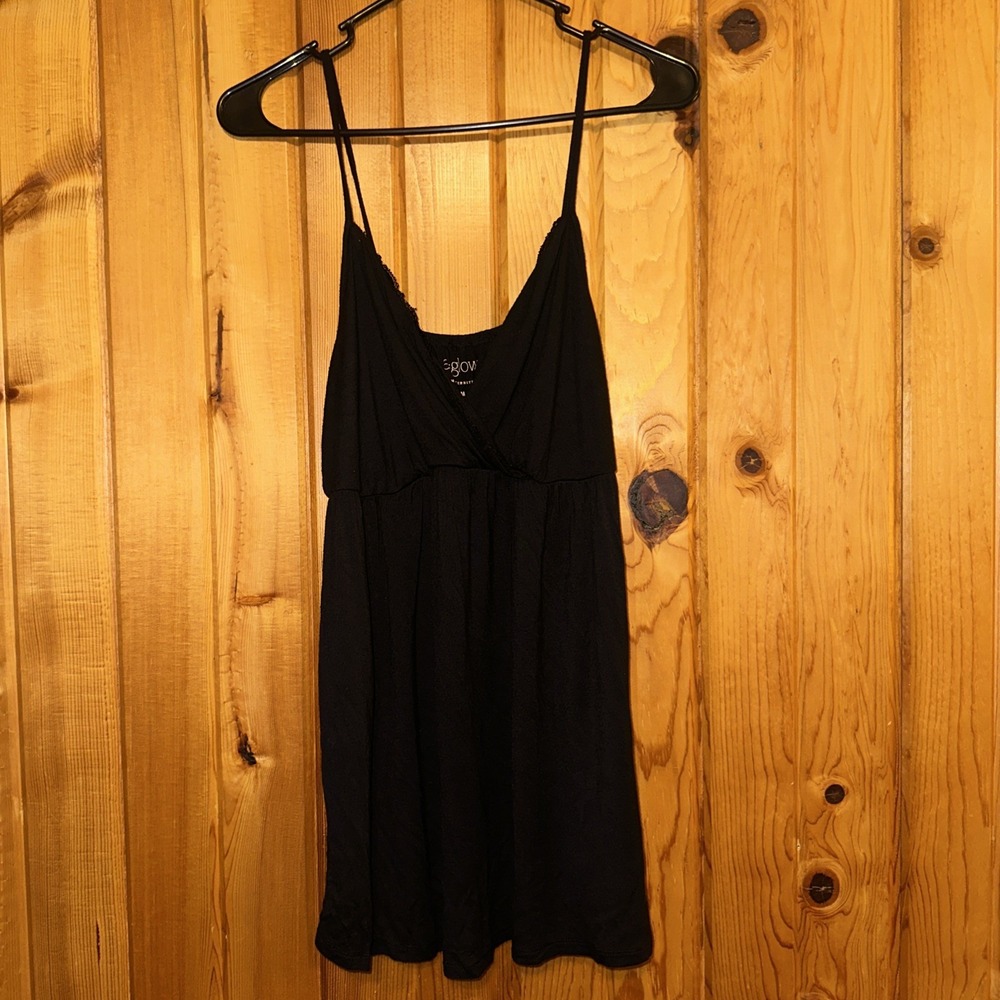 a:glow Maternity Black Nursing Cami Top Size M  Straps Soft Stretch Very Soft